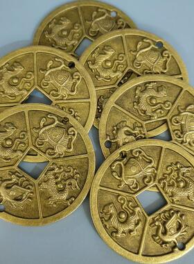 中华四神兽铜钱6厘米青龙朱雀