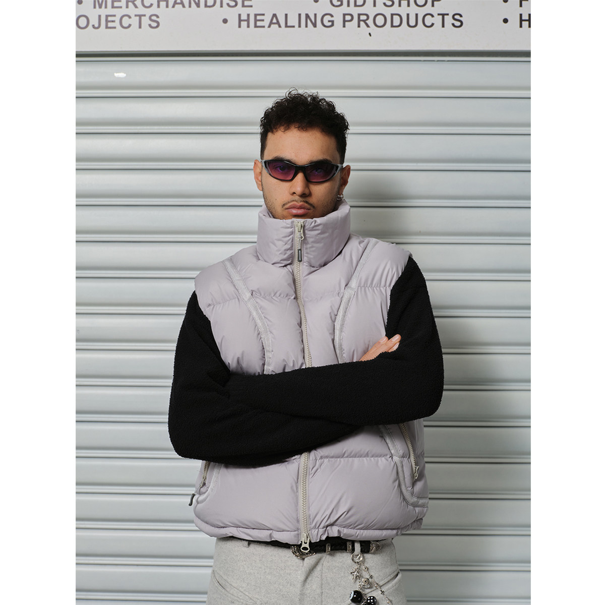 ComicTree C.t 2025新款冬季织带立领棉马甲男士外穿坎肩背心户外,淘宝优惠券,粉丝福利购,淘宝优惠卷