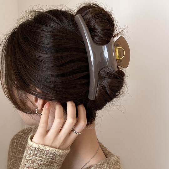 French high-end oversized curved acrylic hairpin