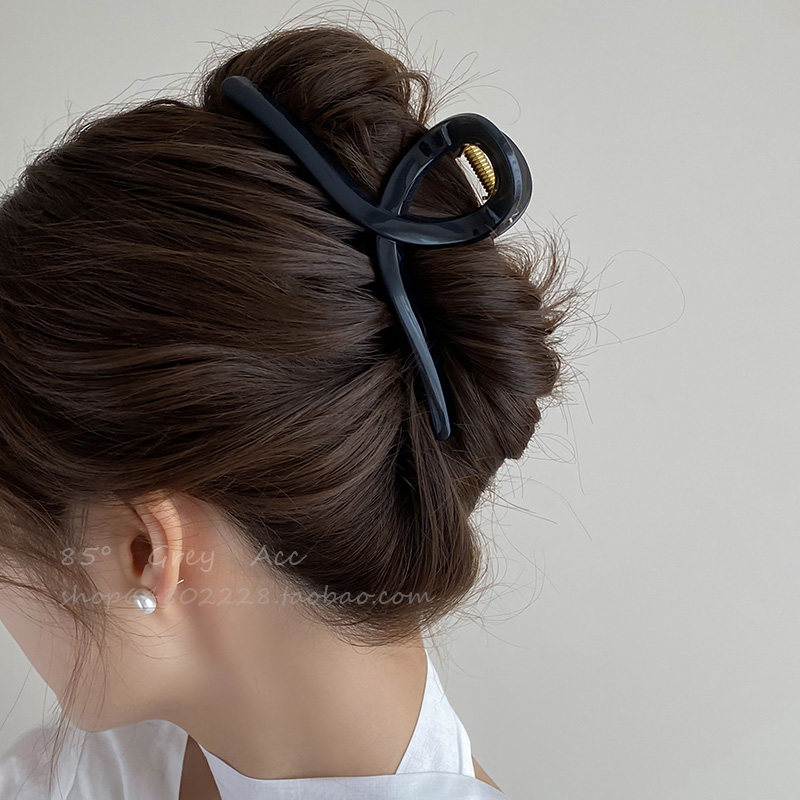 基础百搭超大号交叉发夹女气质高级感鲨鱼夹发量多后脑勺盘发抓夹,淘宝优惠券,粉丝福利购,淘宝优惠卷