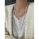Shi family style stacked pearl necklace