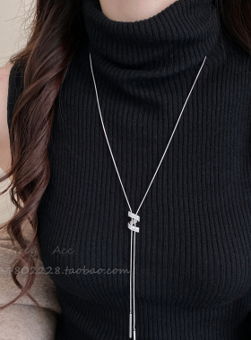 赵露思同款螺旋毛衣项链女大气