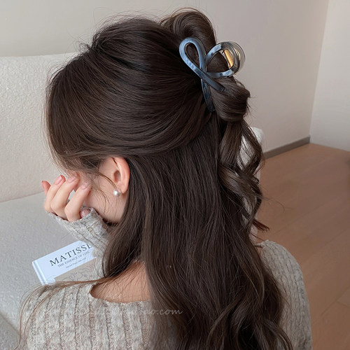 小众设计感果冻粉色发夹女春秋气质高级感盘发抓夹简约时尚鲨鱼夹 - 图3