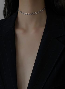 欧美简约金属项链设计感锁骨链