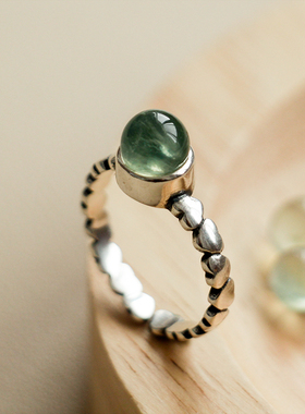 女纯银葡萄石原创冰种翡翠玉质夏