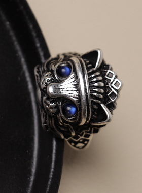 男女S925银月光石金钱豹印第安猫