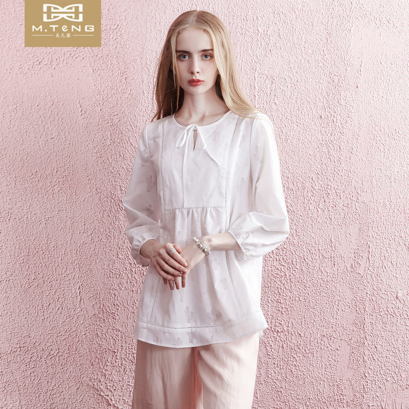 美之藤2018春秋新款韩版七分袖衬衫 美之藤衬衫