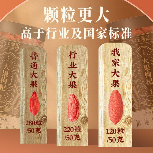无硫熏特大果】大颗粒枸杞子正宗宁夏特级优头茬构杞苟官方旗舰店 - 图1