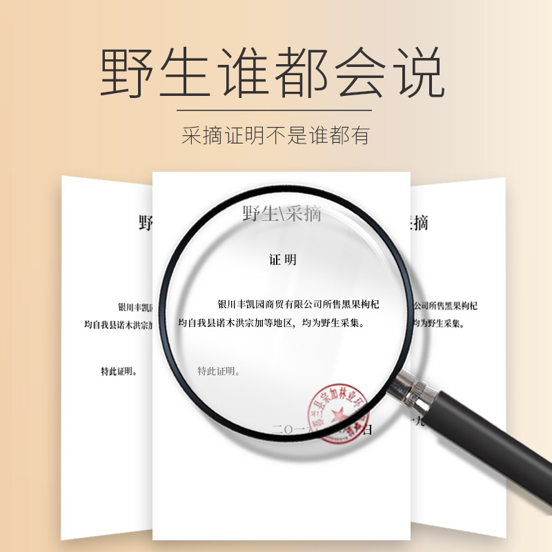 丰凯园实业旗舰店青海野生黑枸杞子非宁夏特级正品苟构纪特产干货正宗黑狗杞茶男肾2
