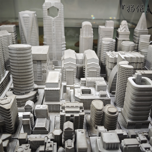 将作手造水泥建筑鱼缸水族布景造景失落城市房屋楼群沉水斗鱼缸 - 图3