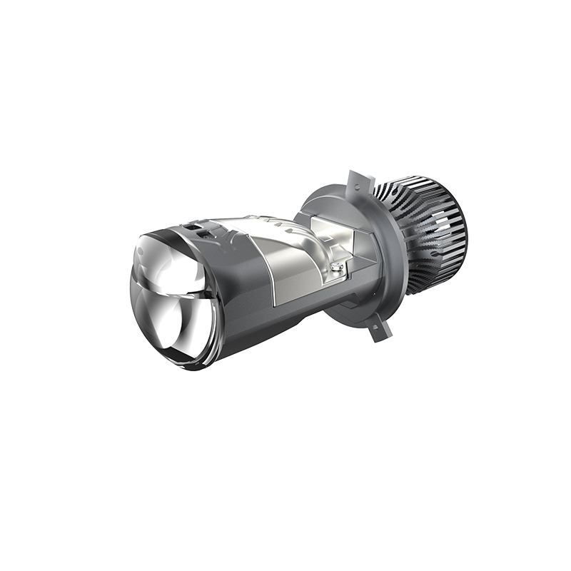 改装三光透镜H4远近一体led超亮聚光12V汽车双光自带切线24V激光 - 图3