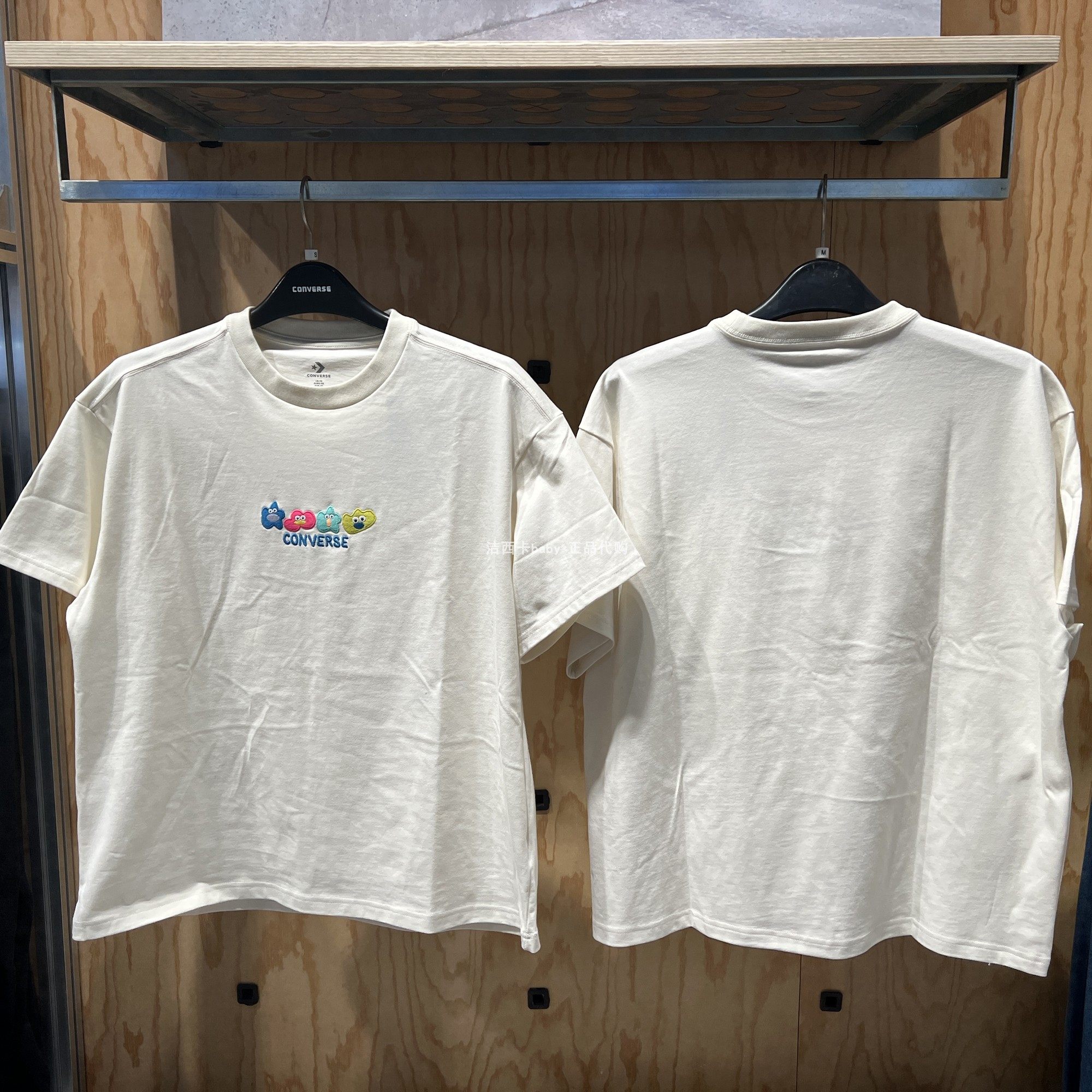 正品CONVERSE匡威 刺绣宽松休闲圆领男女短袖T恤10025442-A02-A03,淘宝优惠券,粉丝福利购,淘宝优惠卷