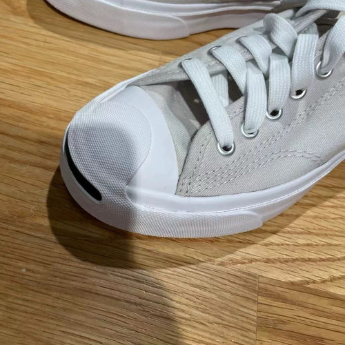 CONVERSE JACK PURCELL 匡威浅灰色开口笑 低帮休闲帆布鞋A11965C - 图2