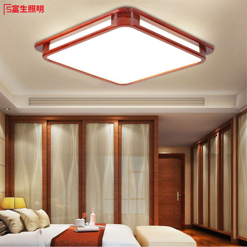 中式灯中国风仿古吸顶灯卧室书房客厅薄款LED木艺实木亚克力灯饰,淘宝优惠券,粉丝福利购,淘宝优惠卷