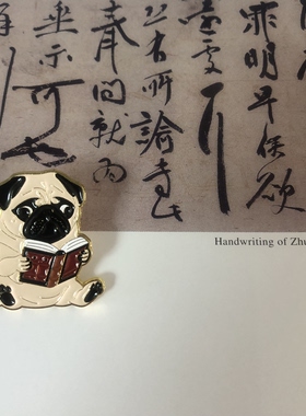 巴哥周边胸针pug别针领针金属徽章彩釉合金滴油哈巴狗ins首饰饰品
