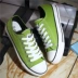 Giày vải đen toàn cầu 2019 Nữ mù tạt xanh hoang dã Harajuku Giúp đỡ sinh viên tuổi teen Caramel Swatches - Plimsolls Plimsolls