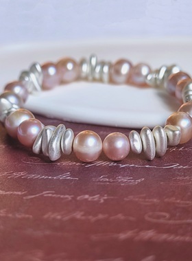 原创女珍珠亚银气质天然串珠礼物