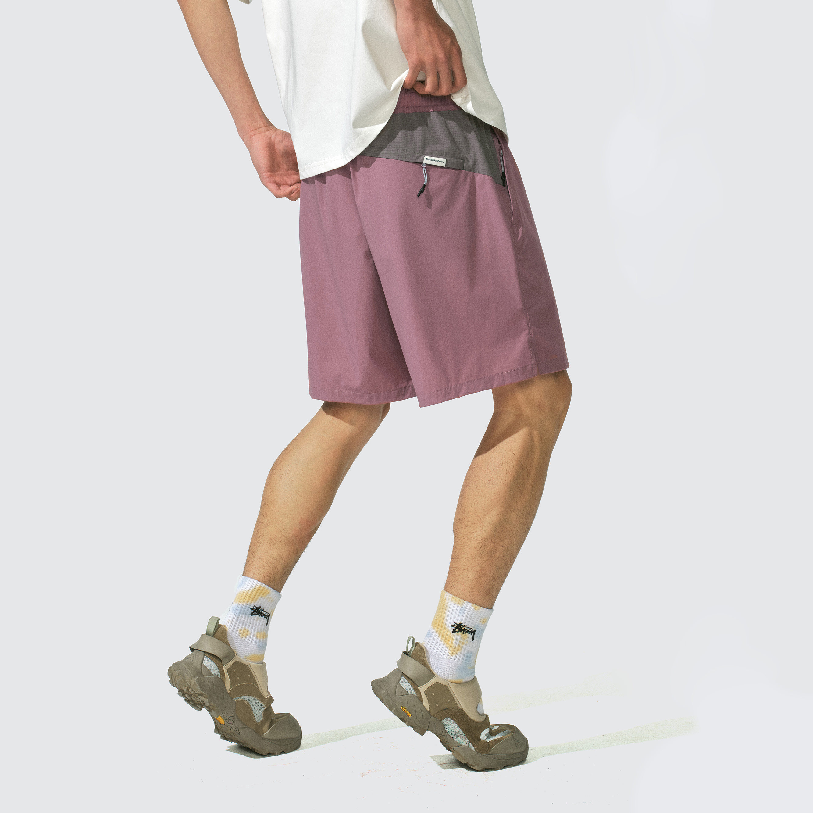 Monterest X Quiksilver联名 吸湿速干自收纳拼接宽松直筒沙滩裤,淘宝优惠券,粉丝福利购,淘宝优惠卷