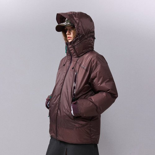 瞬时山野Monterest双峰PRO户外C6防泼水90白鹅绒保暖连帽羽绒服 - 图1