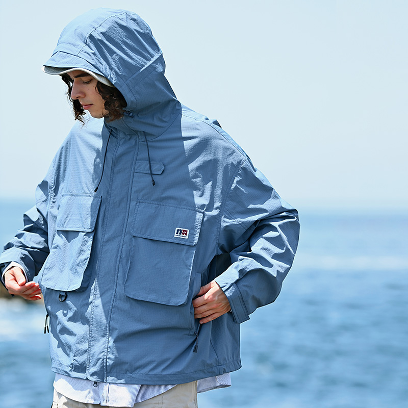 NOTHOMME山系户外Teflon三防钓鱼夹克fishing jacket工装连帽外套 - 图0