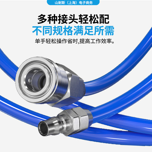 山耐斯PU气管空压机气泵防爆耐高温高压透明气动软管8mm6*4/10/12 - 图0