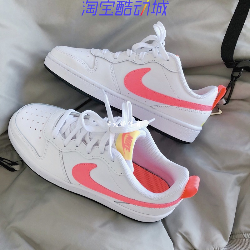 耐克Nike Court Borough Low2 白粉低帮女子休闲板鞋 BQ5448-108 - 图1