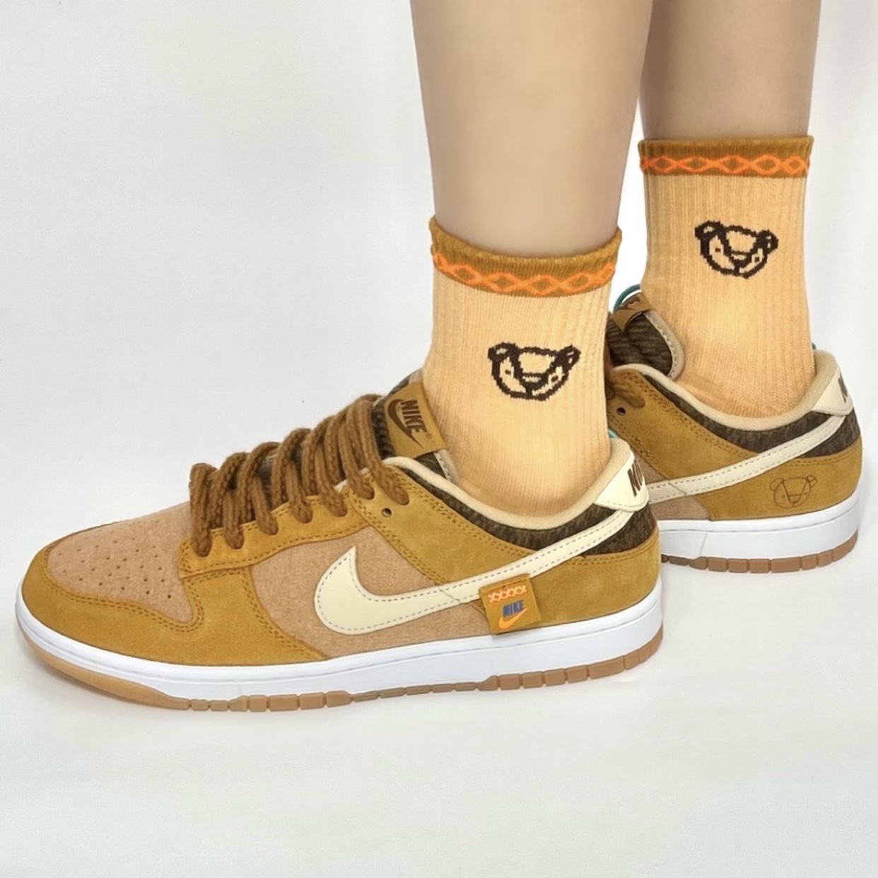 Nike Dunk Low泰迪熊耐磨棕色低帮复古男女休闲板鞋 DZ5350-288-图2