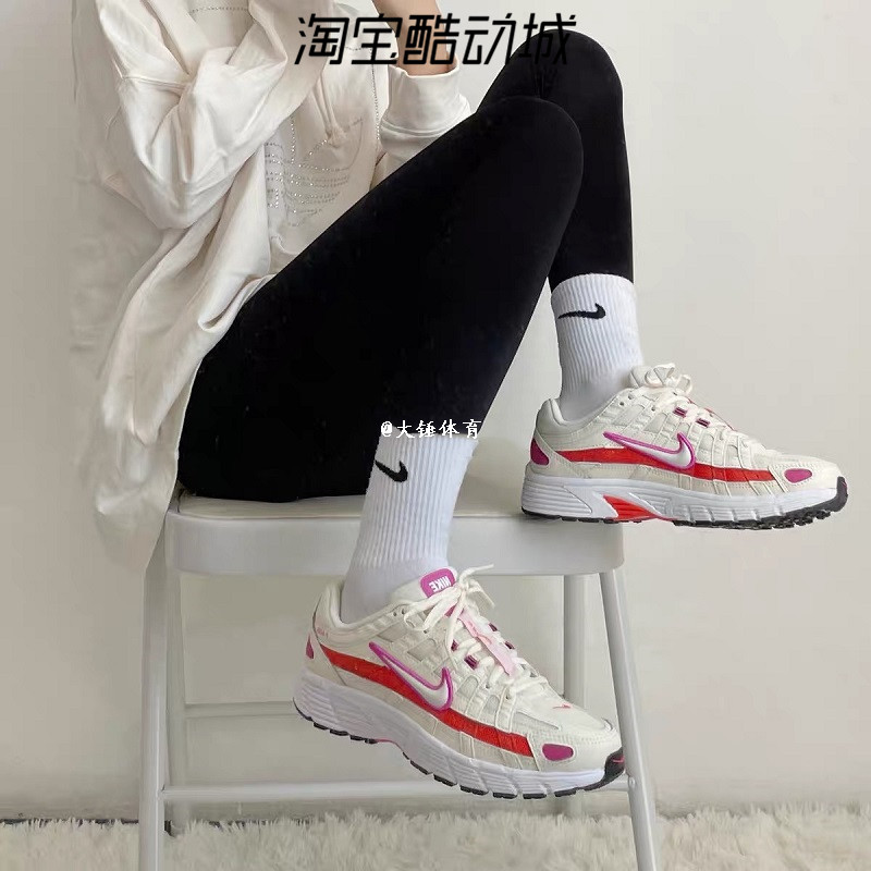 Nike P-6000耐克筑梦太空黑橙女子复古运动老爹休闲鞋BV1021-101-图1