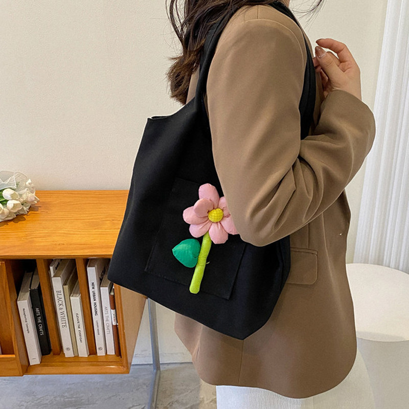 小清新文艺花朵ins韩风单肩帆布包包女新款潮背心手提学生书包袋,淘宝优惠券,粉丝福利购,淘宝优惠卷