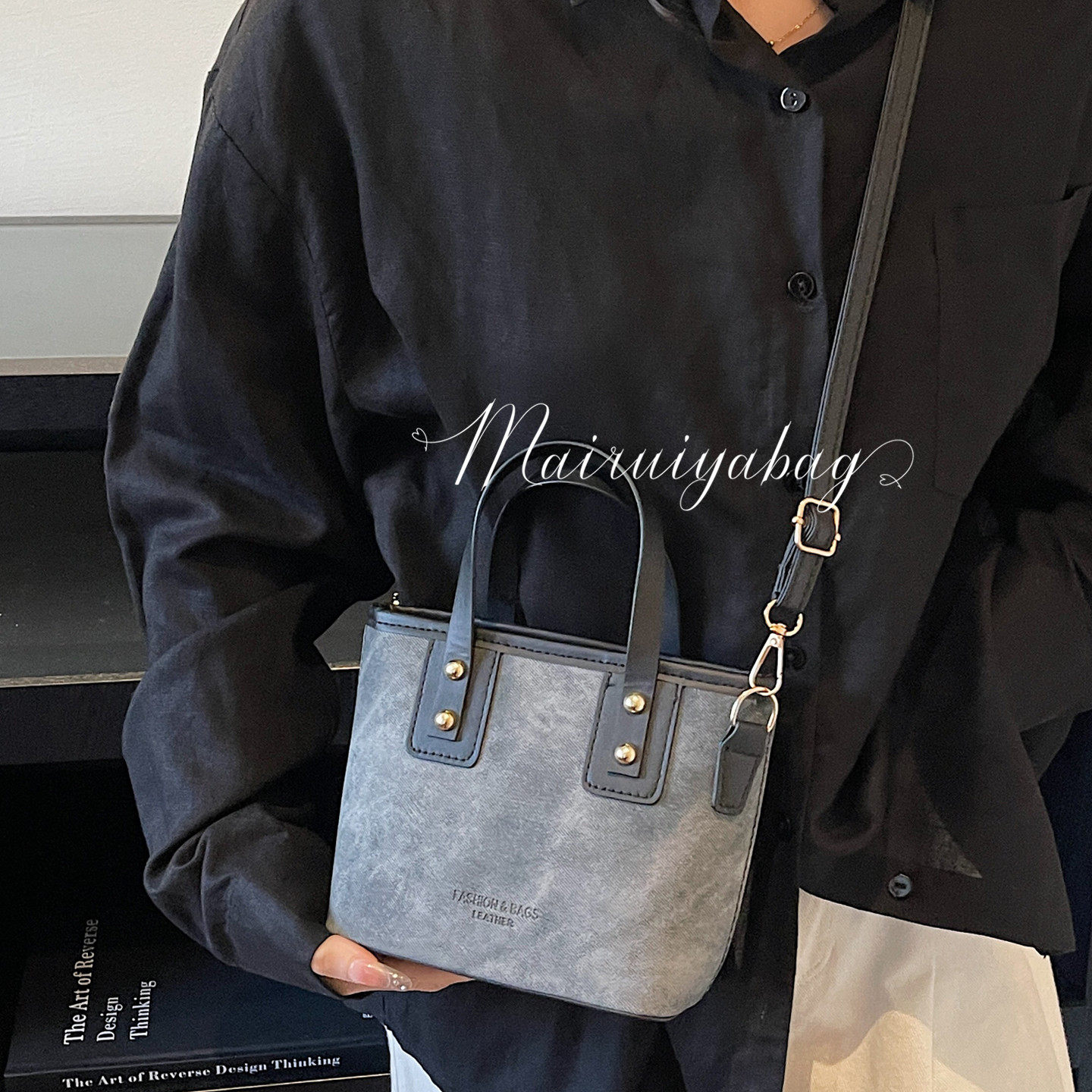 高级质感小众包包2025新款女包百搭复古单肩斜挎包时尚手提水桶包,淘宝优惠券,粉丝福利购,淘宝优惠卷