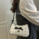 Korean style sweet seersucker bow contrast armpit bag