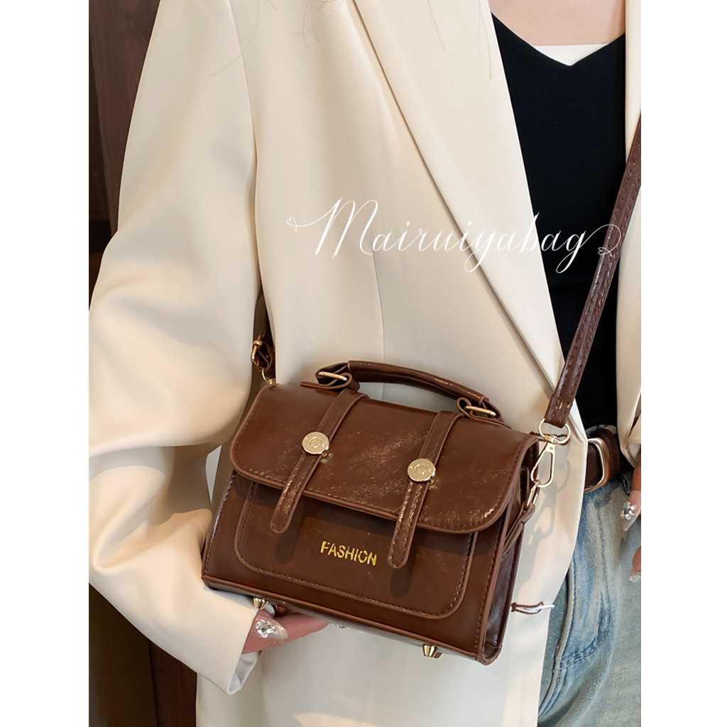 复古高级感韩系手提包包女2025新款春夏单肩斜挎包上班通勤小方包,淘宝优惠券,粉丝福利购,淘宝优惠卷