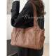 Large-capacity spring and summer retro versatile tote bag that can be worn cross-body