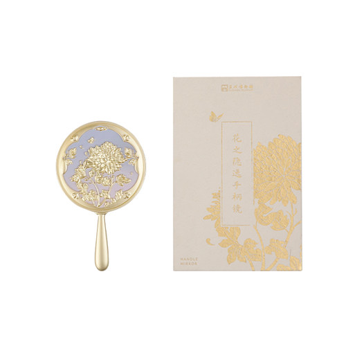 苏州博物馆 花之隐逸手柄镜化妆镜金属随身镜原创生日礼物送女友 - 图3