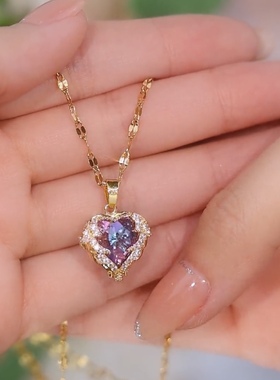 海洋之心项链女吊坠锁骨链