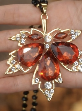 新款高级感轻奢枫叶项链女