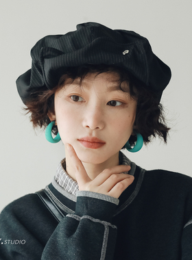 印计谷羽设计师自留款报童帽女