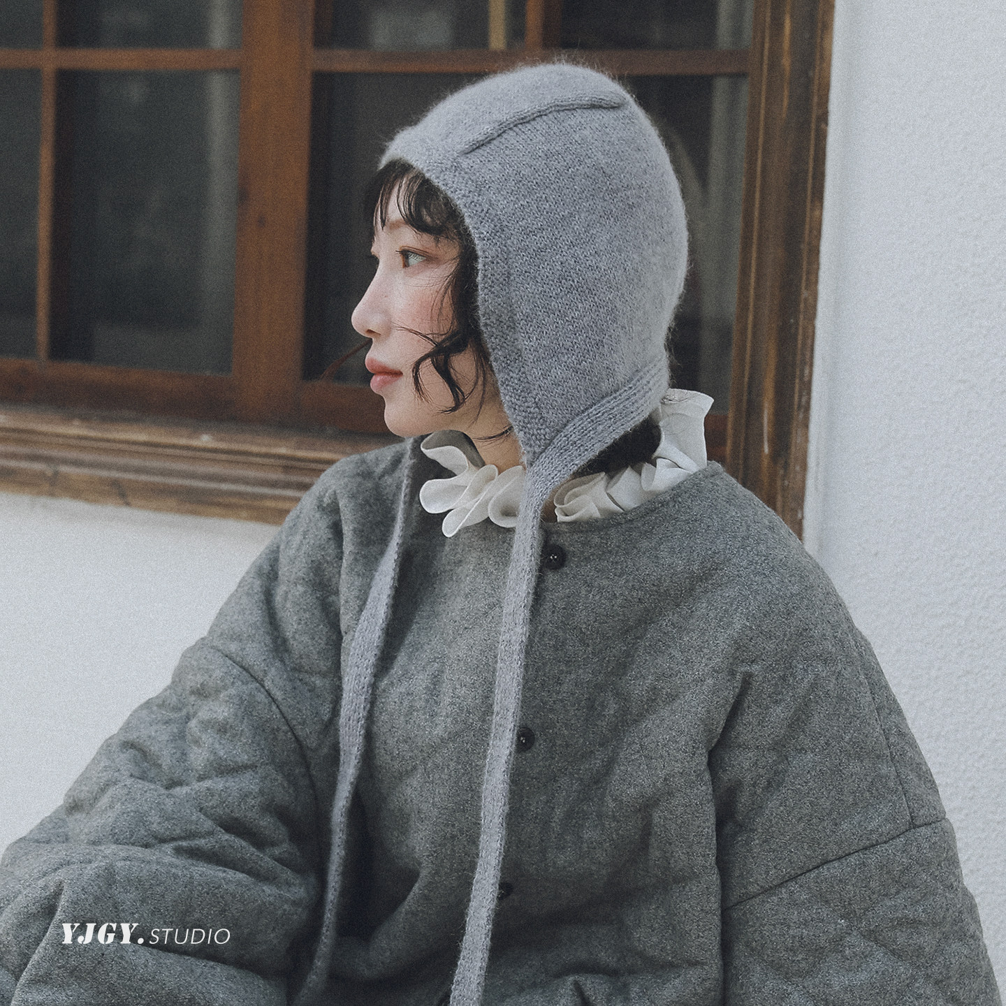 印计谷羽韩版羊毛针织帽女冬季保暖巴拉克拉法帽飘带毛线包头帽子,淘宝优惠券,粉丝福利购,淘宝优惠卷