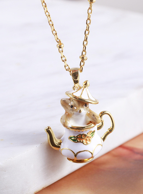 BILLSKINNER女茶壶小老鼠项链