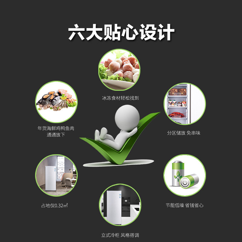 澳柯玛bd-138ne立式家用小型冰柜 澳柯玛立式冷柜