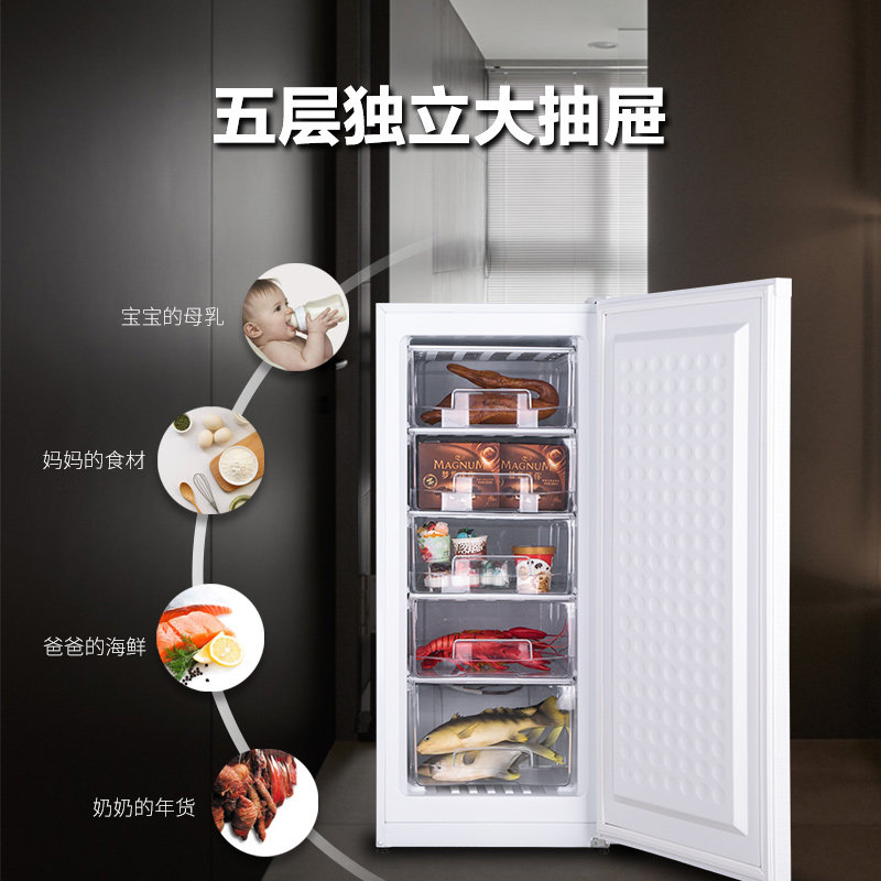 澳柯玛bd-138ne立式家用小型冰柜 澳柯玛立式冷柜