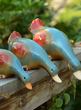 草帽别墅庭院园艺动物创意陶瓷