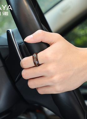 飒雅戒指男士ins潮指环设计感