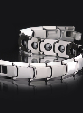 飒雅手链霸气时尚商务钨金