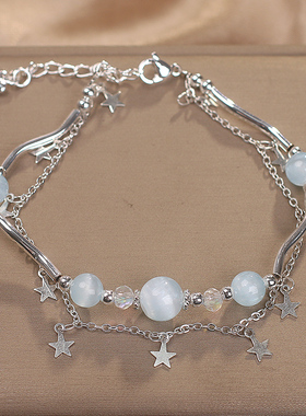 猫眼石星星吊坠手链女款轻奢精致