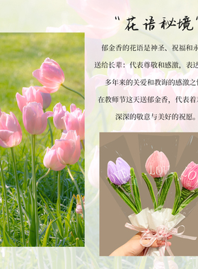 教师节手工扭扭棒仿真郁金香花束
