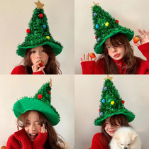 Christmas Tree Hat Children Cute Ins Party Dress Up Photo-Head Ornament Glasses Children Adult Holiday Gift Hats