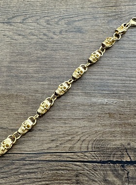 欧美暗黑复古女朋克骷髅手链男潮