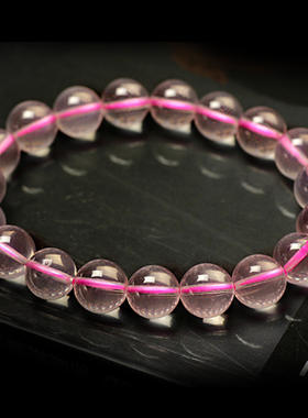 碧雅天然粉水晶手链强星光粉晶