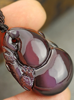 碧雅珠宝冰种黑曜石一世无忧吊坠